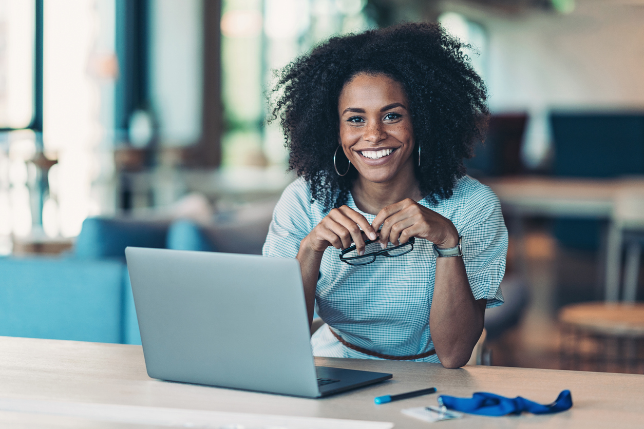 Young businesswoman in a modern office
